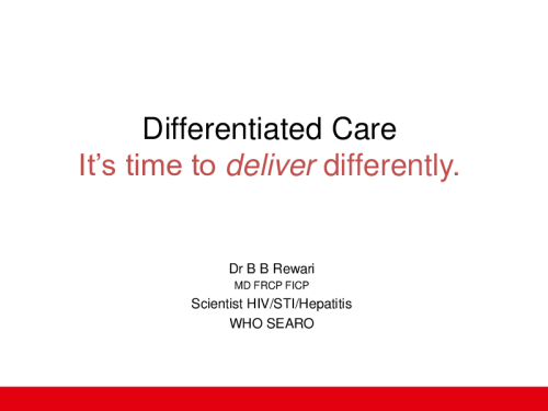 DR Rewari_Differentiated care-SEARO