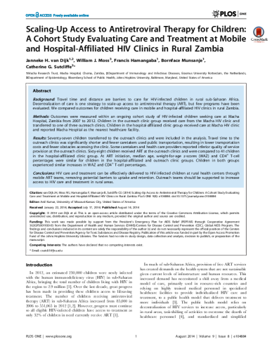 Decentralised care children Zambia