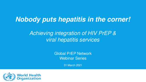 GPN Webinar – PrEP and viral hepatitis – Consolidated slide deck