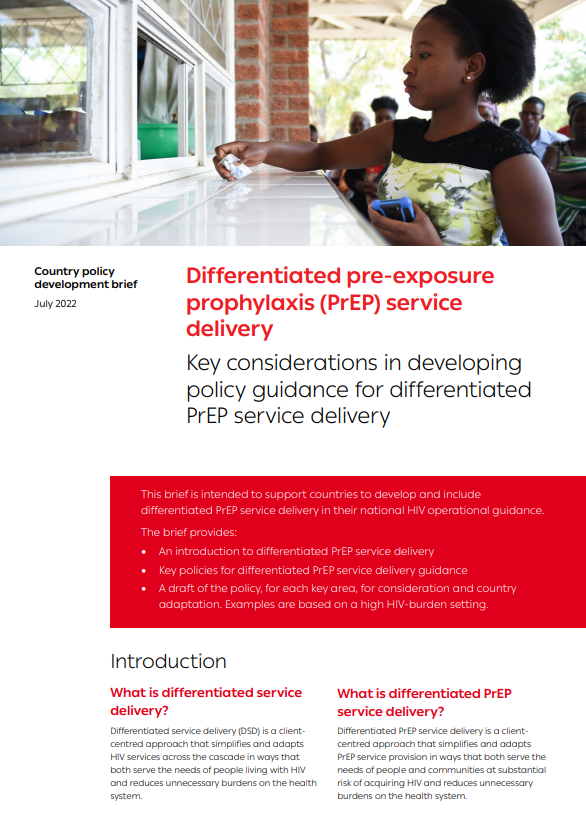 Prevention Differentiated service delivery