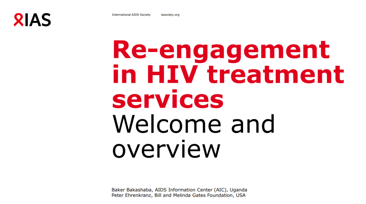 Differentiation at re-engagement in HIV care: A multi-country workshop ...