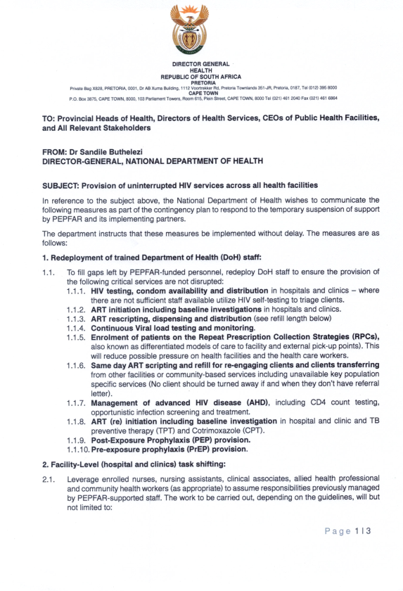 National Policies | Differentiated service delivery