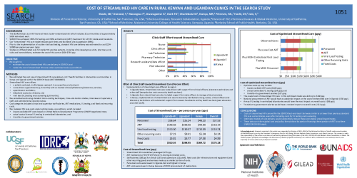 Shade, S.B. et al. Cost of streamlined HIV care in rural Kenyan and Ugandan clinics in the SEARCH Study. Conference on Retroviruses and Opportunistic Infections